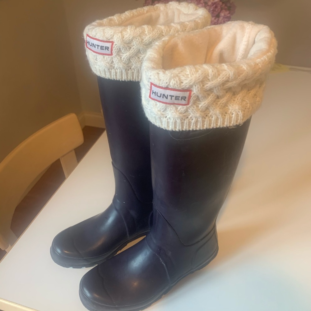 Hunter Tall Waterproof Rain Boot with Inserts